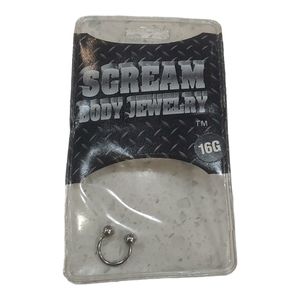 1 Scream Body Nose Jewelry Men Or Women's (16G) x
